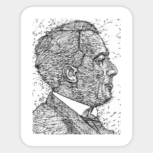 ANTONIO MACHADO ink portrait Sticker